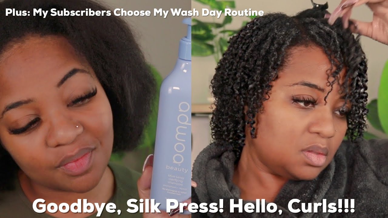 Straight To Curly Wash Day! Chile, I Washed Out My Silk Press! PLUS Subbies Choose My Wash Day!