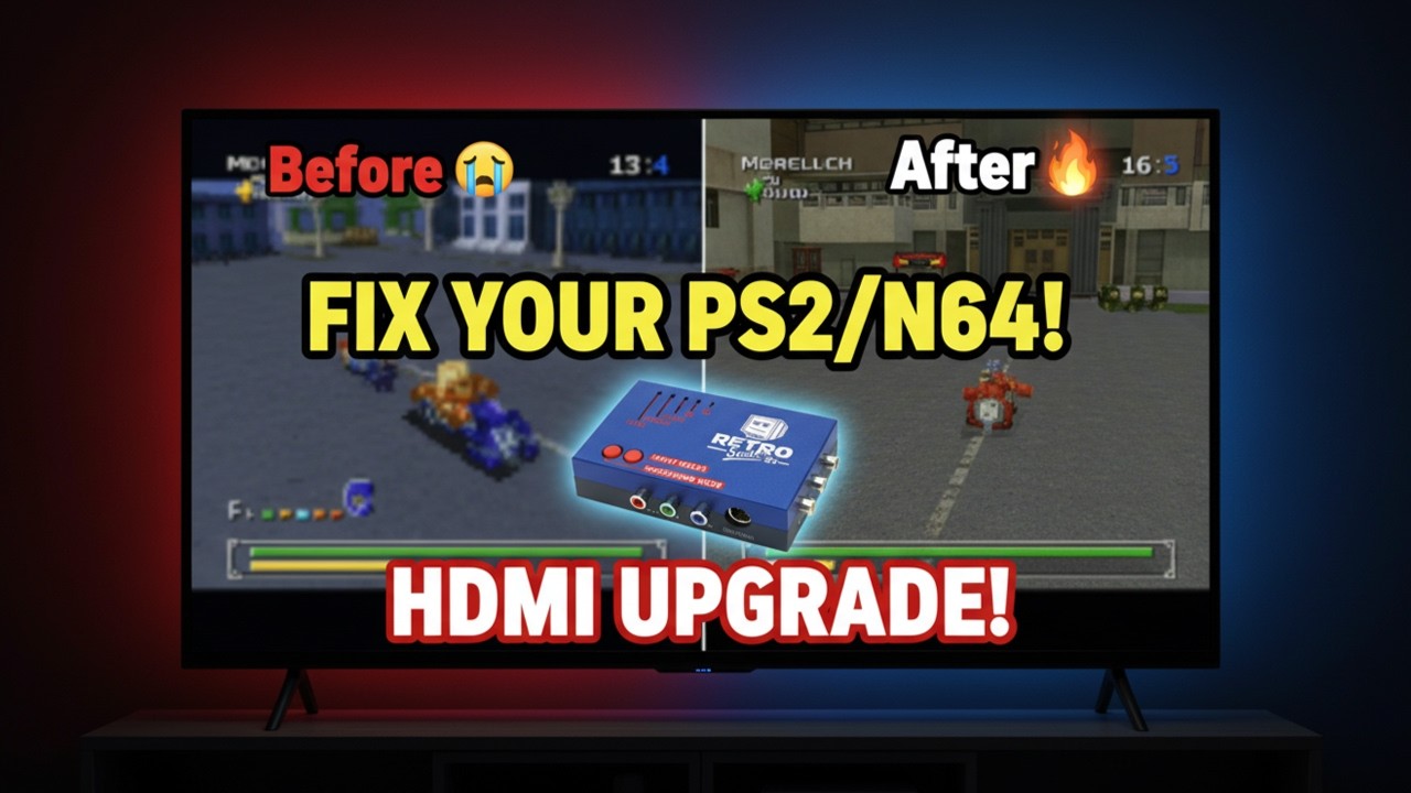 Make PS2 & N64 Look AMAZING on Modern TVs! 🎮 RetroScaler2x HDMI Upscaler Review