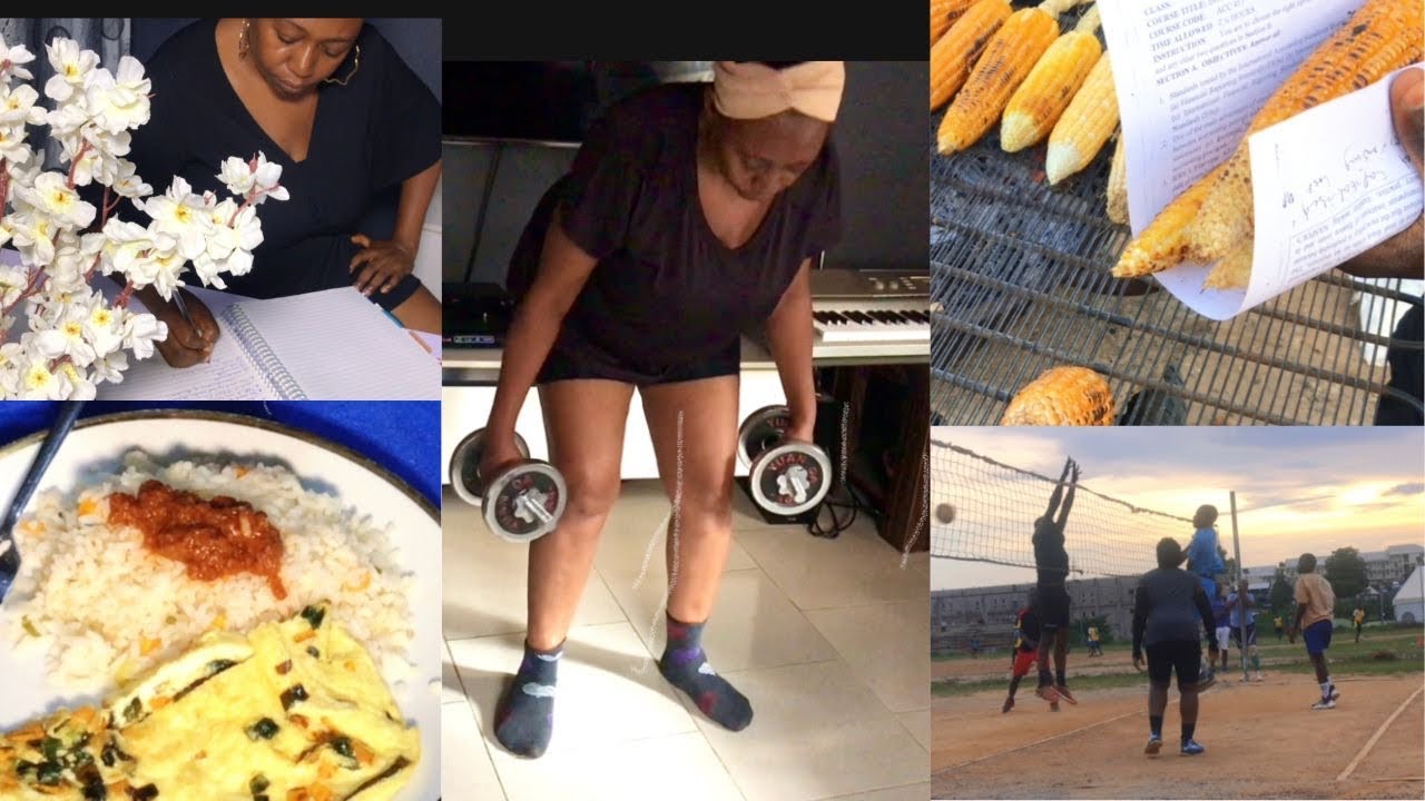 [DAY IN MY LIFE SERIES ]  Home Workout,studying,enjoying a game of volleyball.#dayinmylife