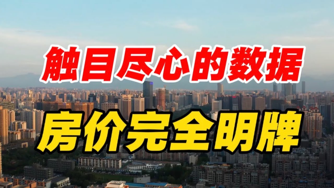 触目尽心的数据，房价完全明牌！向松祚教授最新分享：房价还要跌！