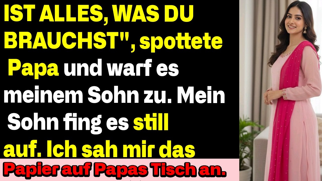 Mein Vater verspottete meinen Sohn und warf ihm ein leeres Notizbuch zu