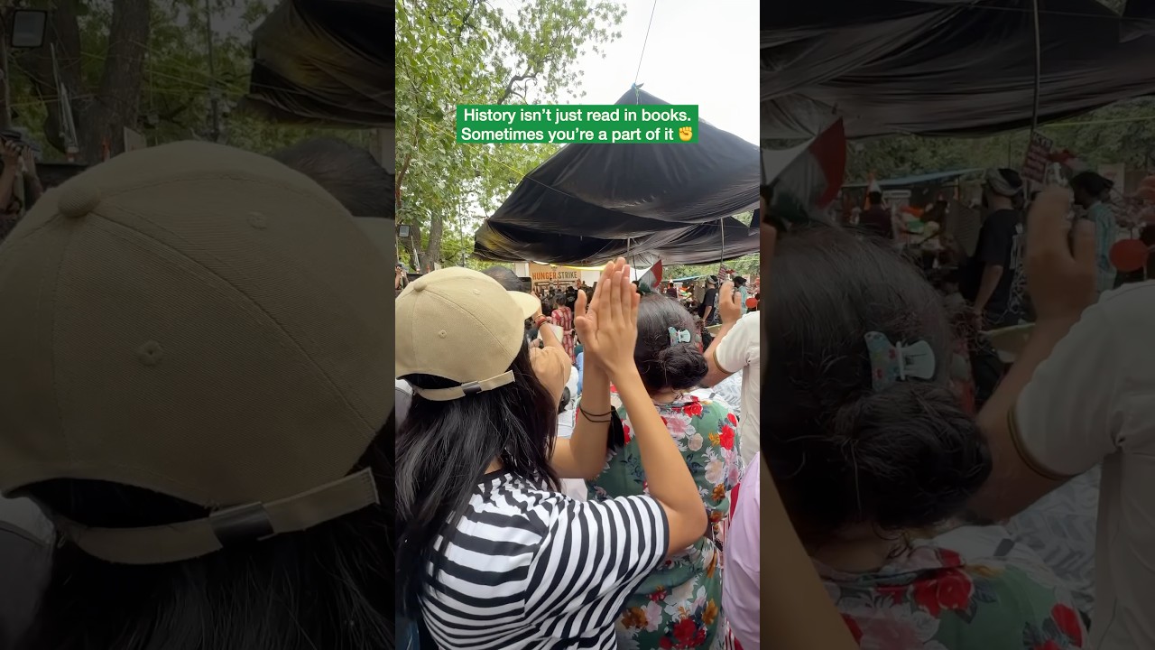 Being a part of history🇮🇳 CJP protest for Sonam Wangchuk🧡 #democracy #cjp #protest #minivlog