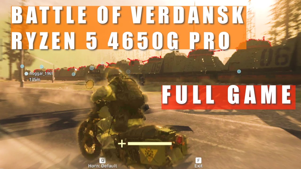 RYZEN 5 4650G PRO TEST CALL OF DUTY WARZONE Battle Of Verdansk FULL GAME WITH IGPU