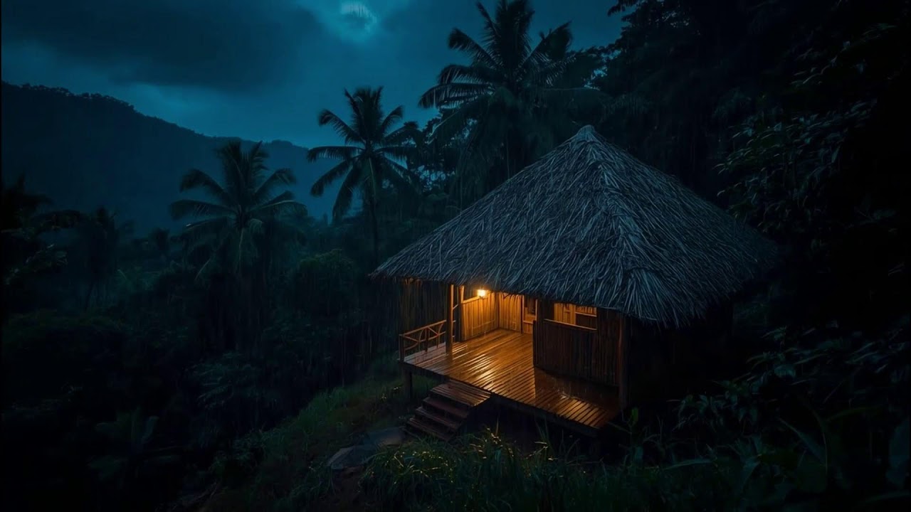 Night Rain Deep Forest Ambience 🌙 | Soothing Sounds for Restful Sleep