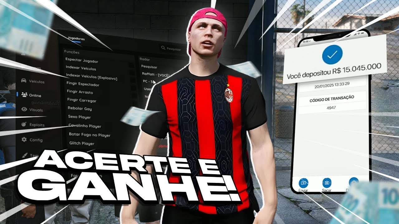 PUXEI DINHEIRO COM SHARK MENU - NO GTA RP
