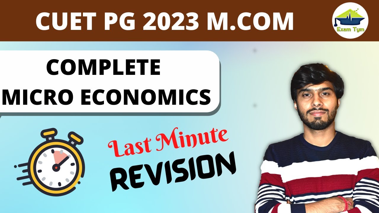 CUET PG MICRO EONOMICS  || ONE SHOT REVISION
