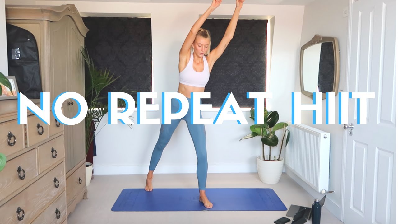 20 Minute HIIT Workout // NO REPEAT & No Equipment Home Cardio Workout