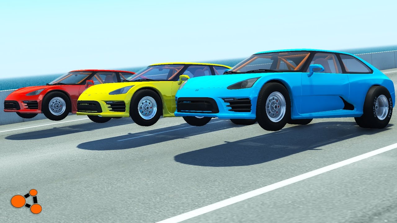 Beamng Drive - Drag Racing Fails, Crashes #1