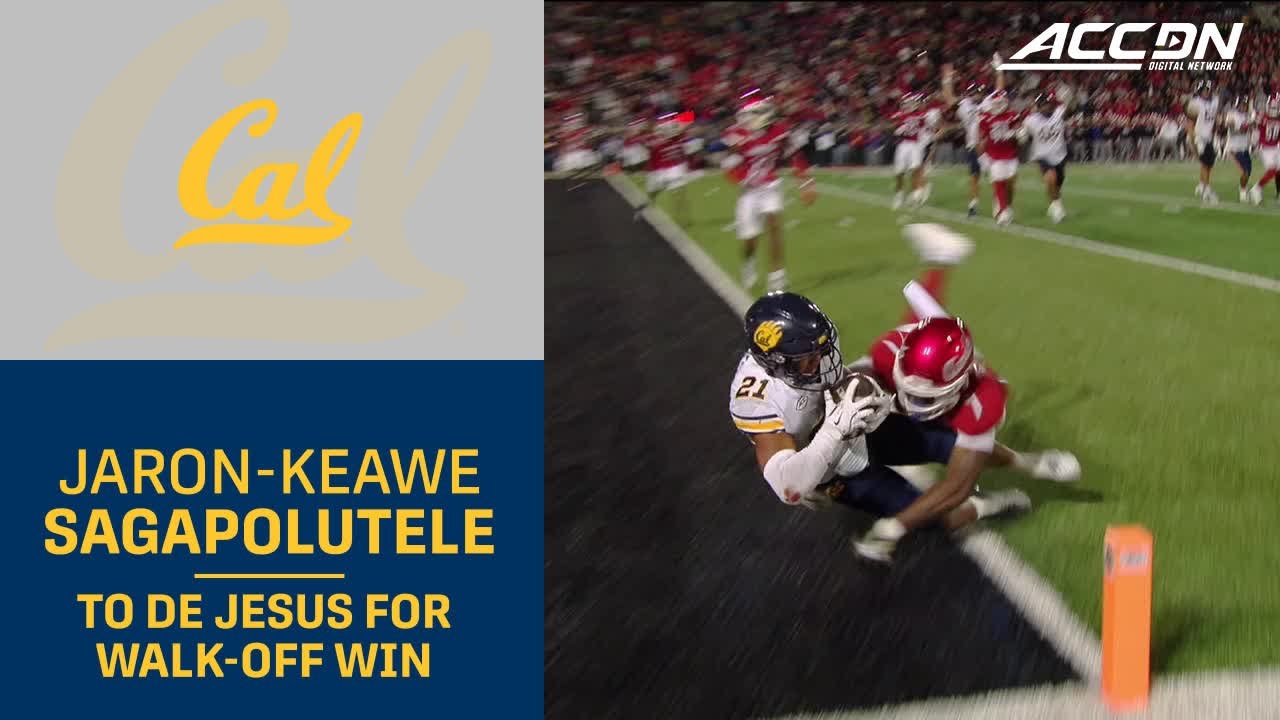 Cal's Jaron-Keawe Sagapolutele To Jacob De Jesus For A Walk-off Win At Louisville