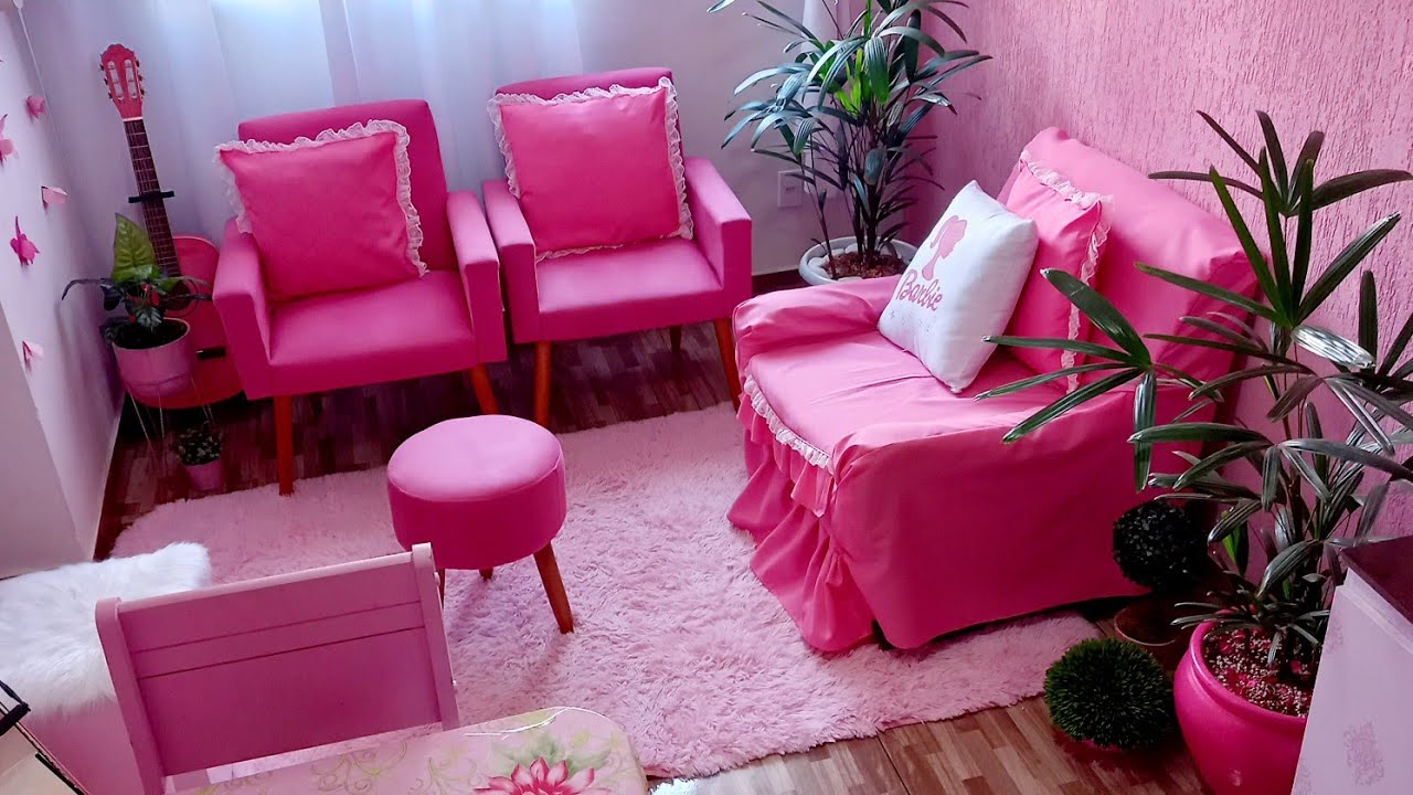 Tour no Meu Apê atualizado #casadabarbie#casarosa#tudorosa#casinharosadalu