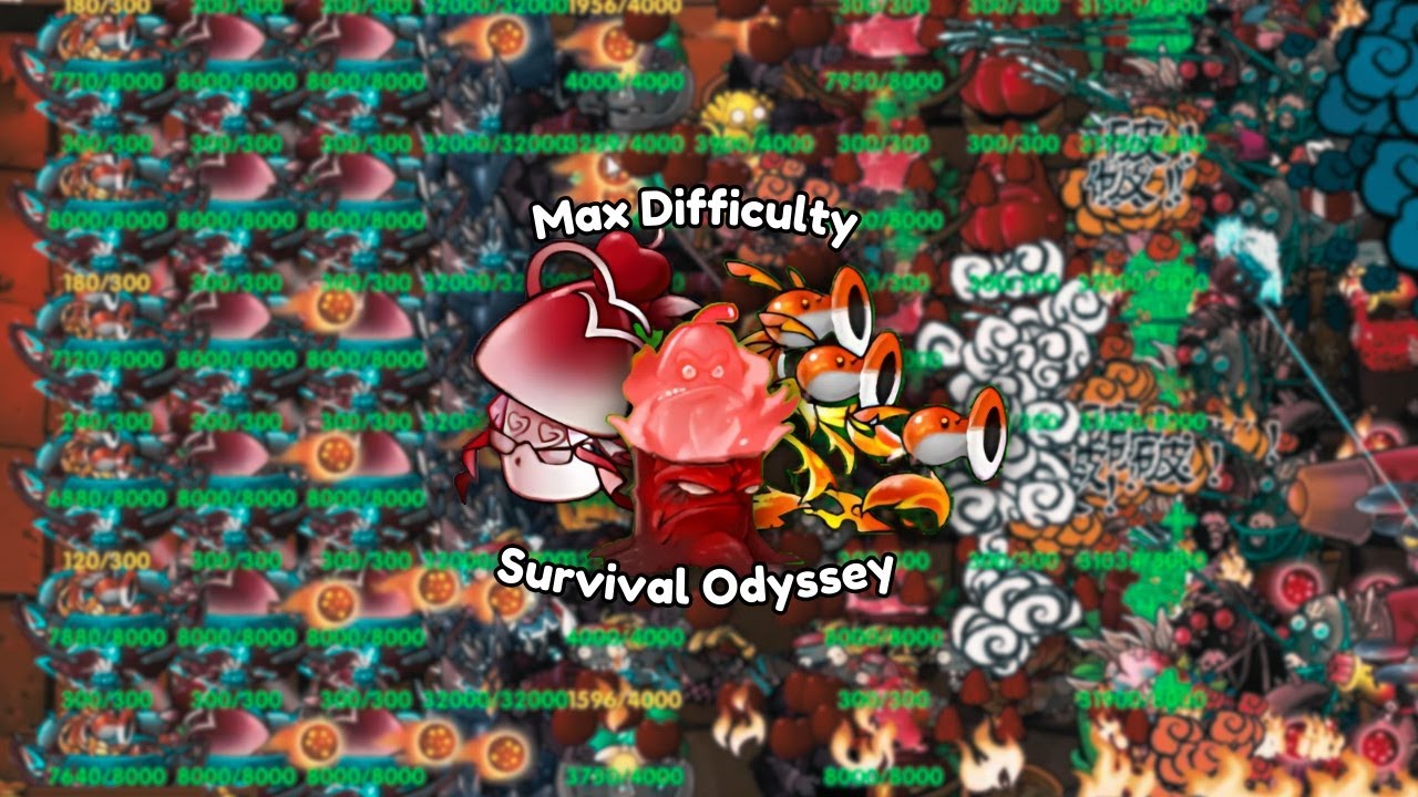 Plants vs Zombies Fusion - Survival Odyssey | Max Difficulty