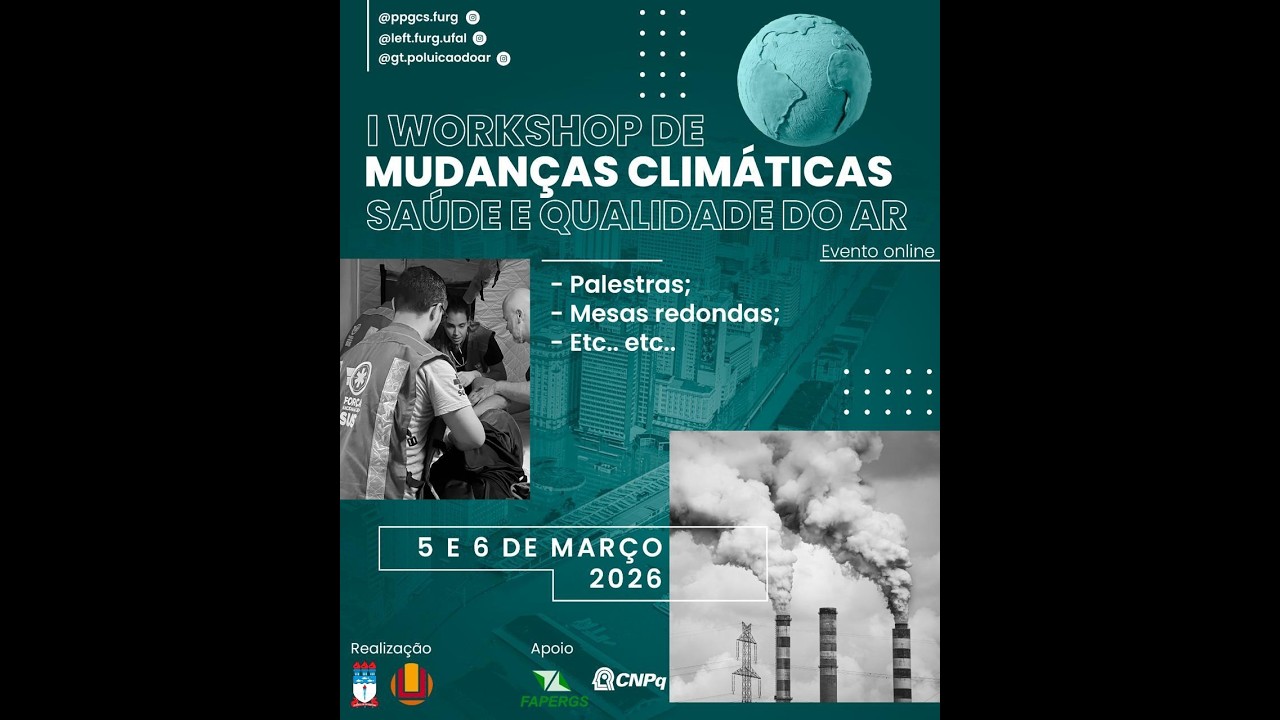 [1ºdia- Tarde] Workshop de Mudanças Climáticas, Saúde e Qualidade do Ar