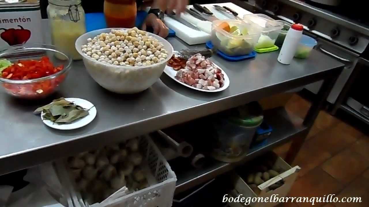 Garbanzas canarias. Como hacer un potaje de garbanzos. Cocina canaria.Recetas de comida.