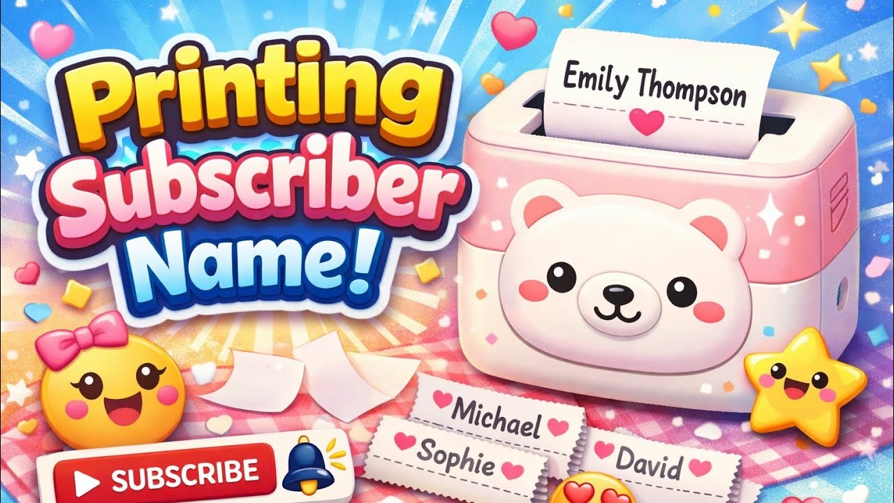 Printing Subscriber Name 🖨️🥰#viral