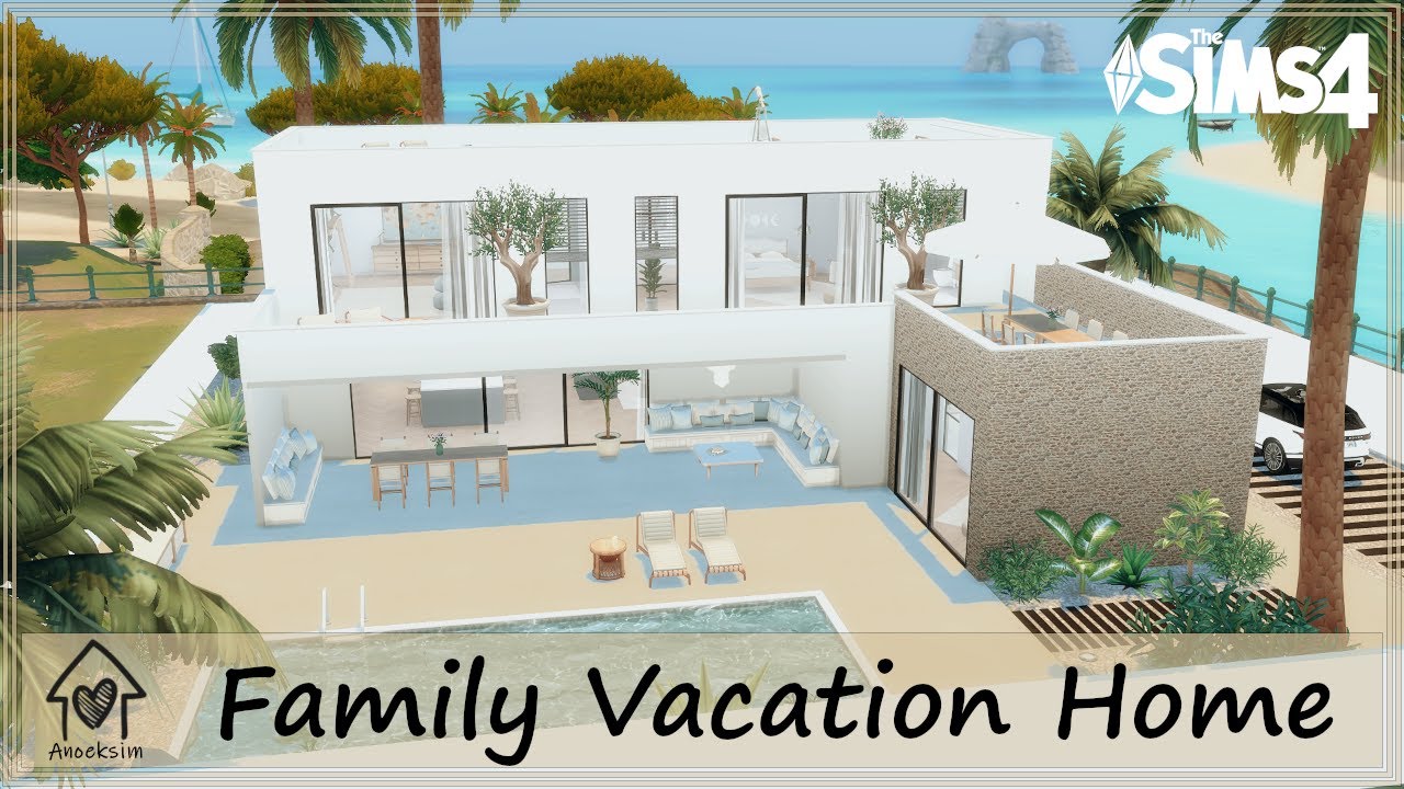 FAMILY VACATION HOME | The Sims 4 | Stop Motion Speedbuild