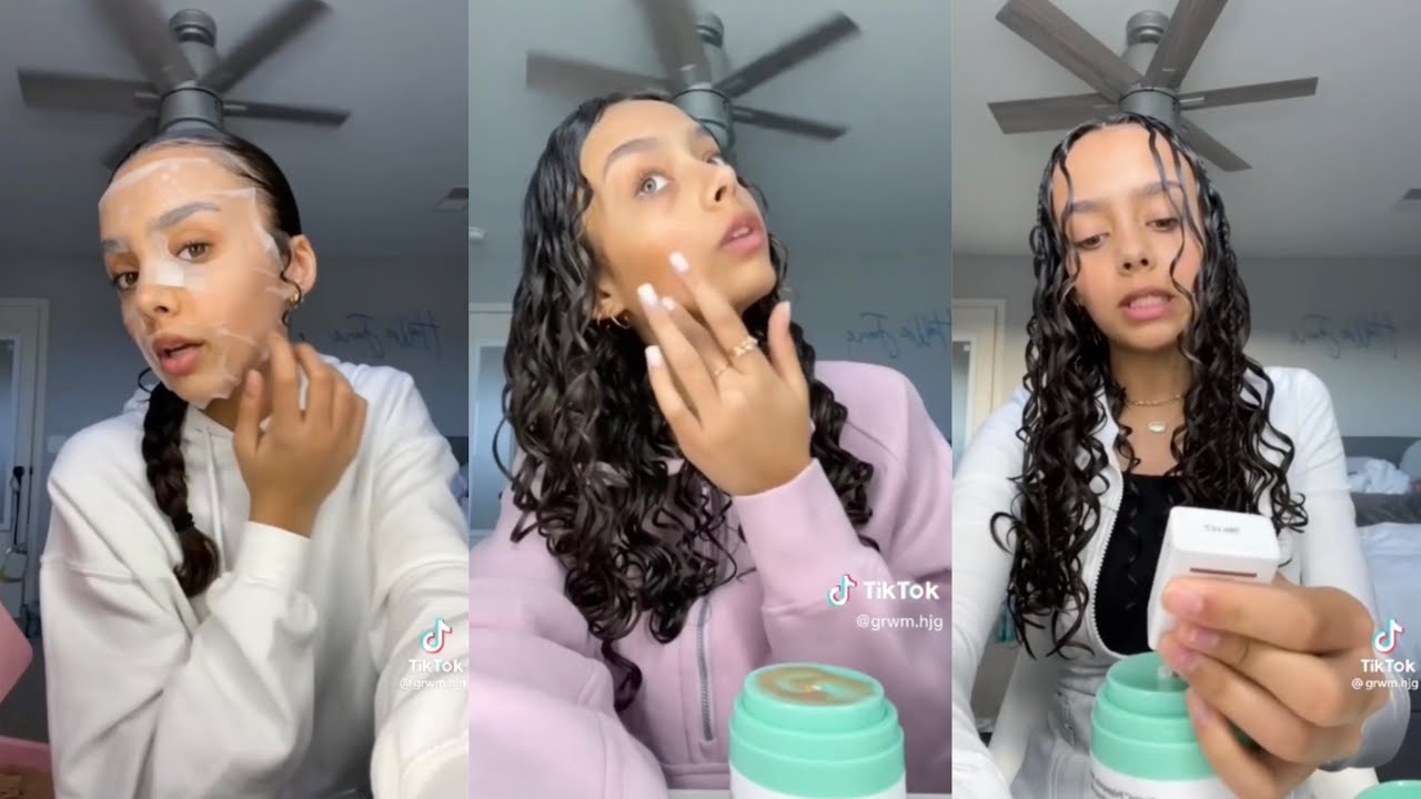 Hallie GRWM TikTok Compilation
