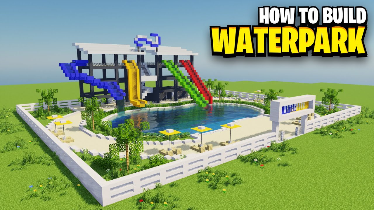 How To Build A WATERPARK In Minecraft!