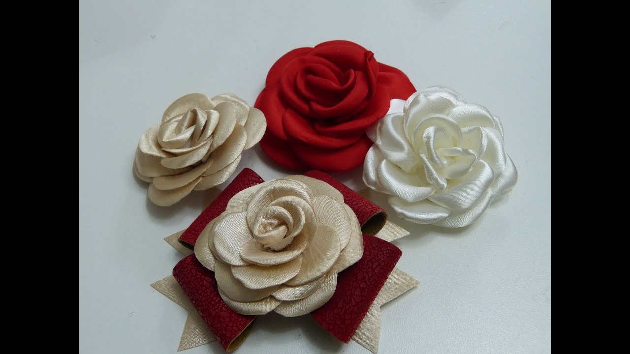 How to make flowers, Hermosas Flores paso a paso Con círculos de Vinil Cuero Sintetico o Cuerina