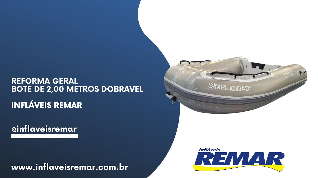 Reforma Geral - Bote inflável de 2,00 metros dobrável - Infláveis Remar