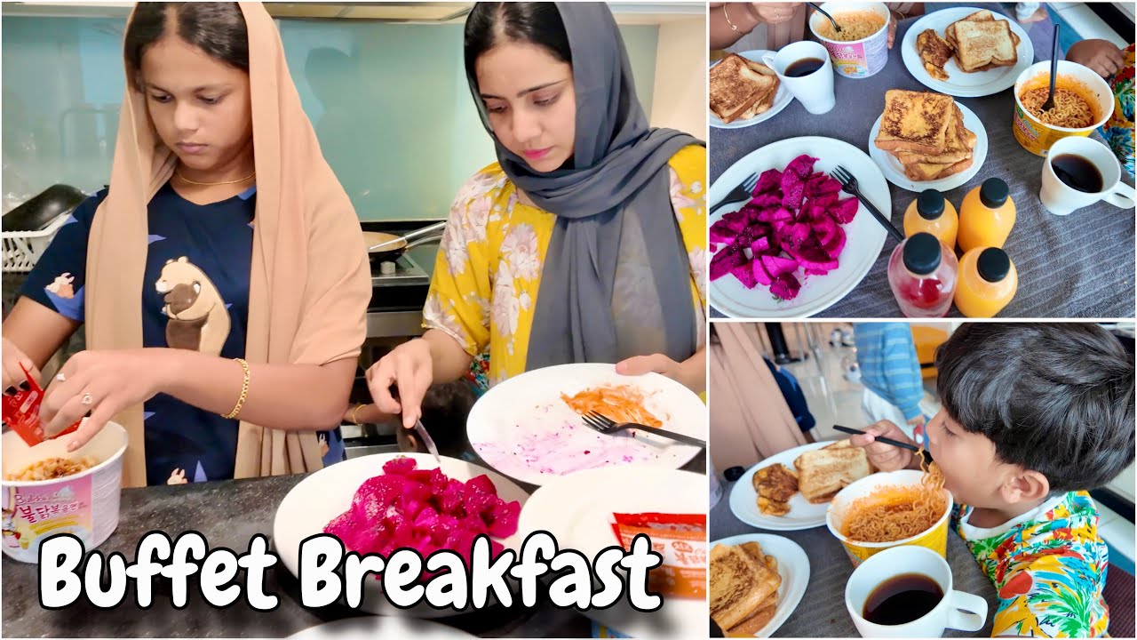Preparing Buffet Breakfast For Ourselves Is Fun In Malaysia 😋 | Mashura | Basheer Bashi | Suhana