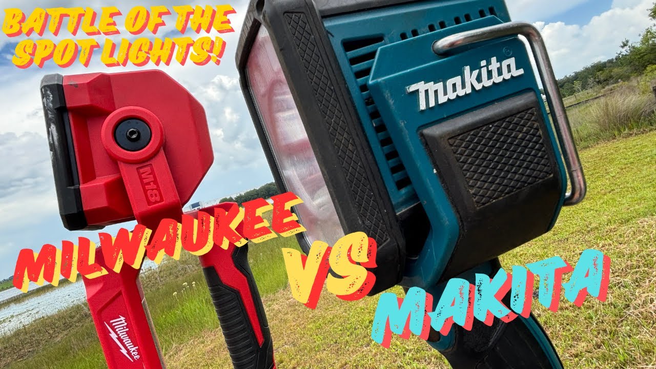 Milwaukee VS Makita Spot/Search/Work Lights | DML812 VS 2354-20