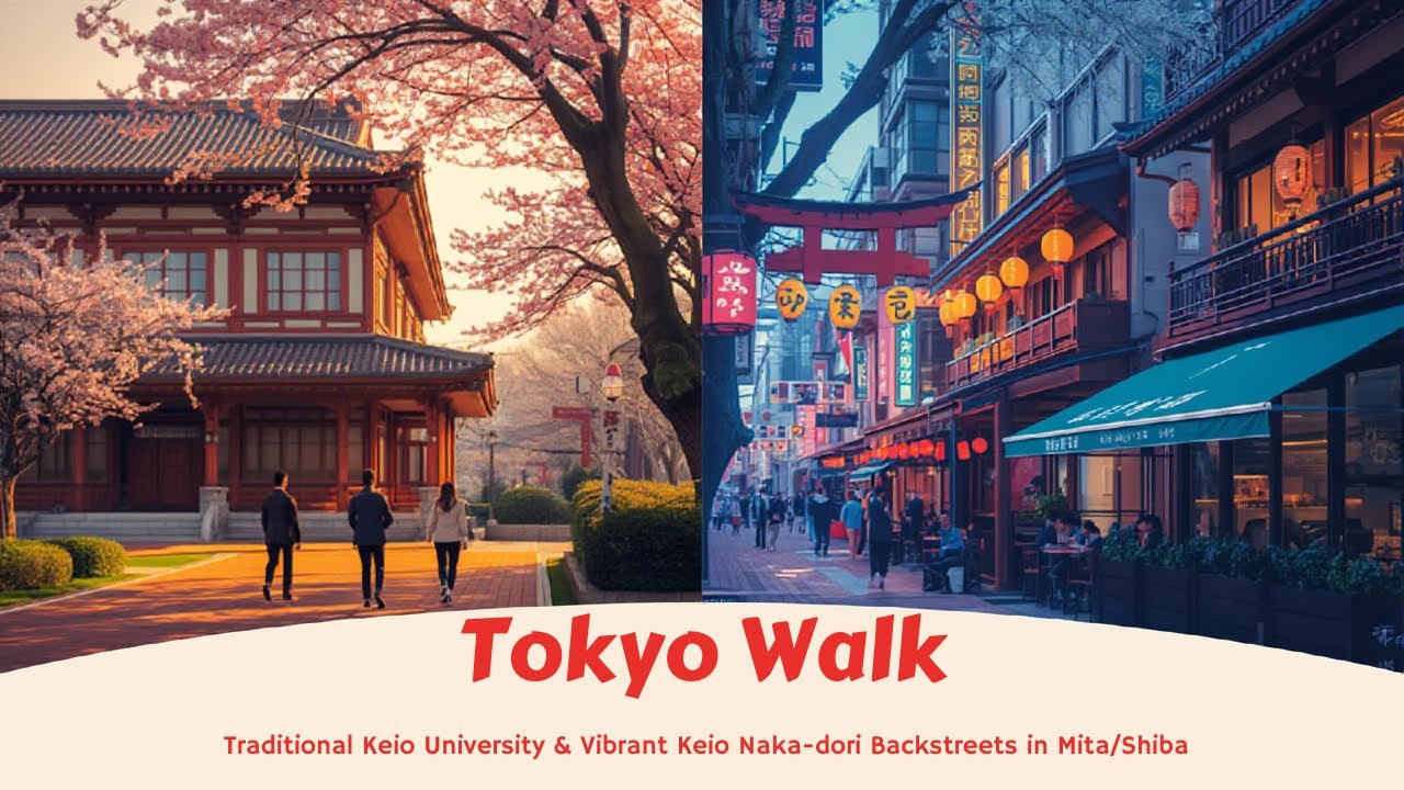 Tokyo Walk: Traditional Keio University & Vibrant Keio Naka-dori Backstreets in Mita/Shiba
