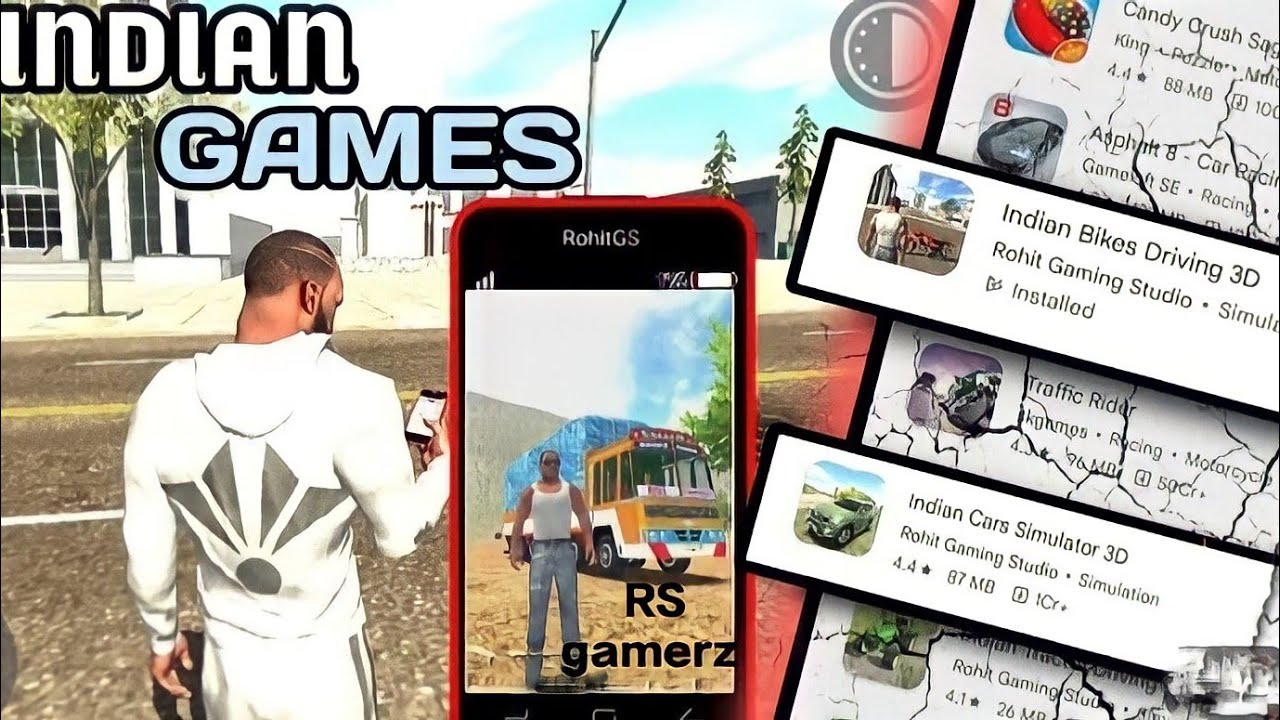 I Played Rohit Gaming All Games🤩 || indian bike driving 3d || #indianbikedriving3d #gaming