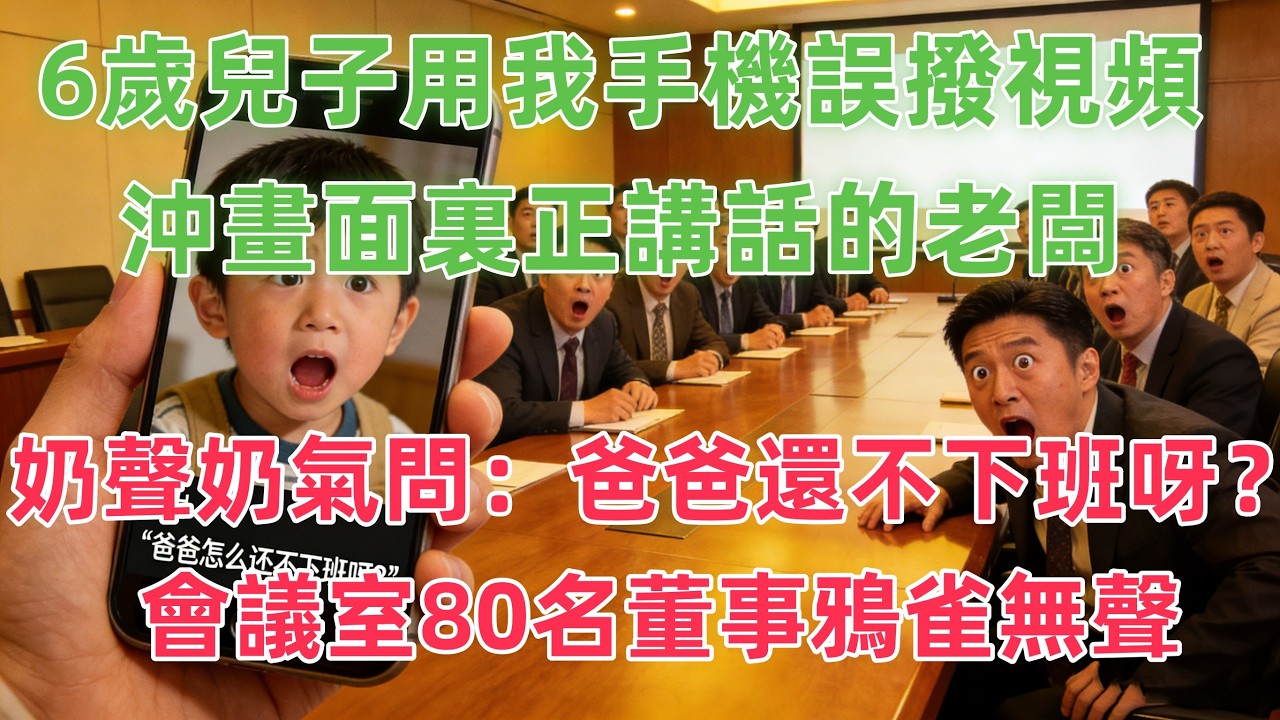 6歲兒子用我手機誤撥視頻，沖畫面裏正講話的老闆奶聲奶氣地問：爸爸怎麼還不下班呀？會議室80名董事鴉雀無聲