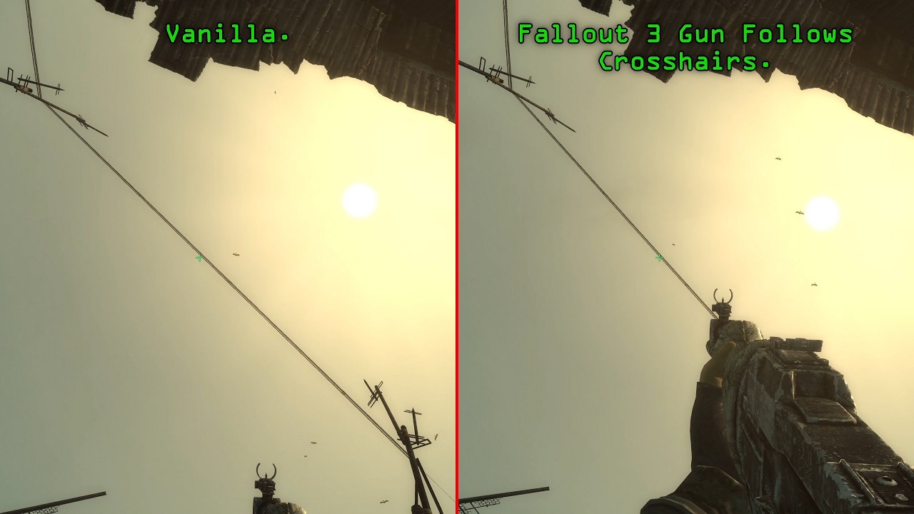 FO3 Mods - Fallout 3 Gun Follows Crosshairs In First Person View by NukaCooler