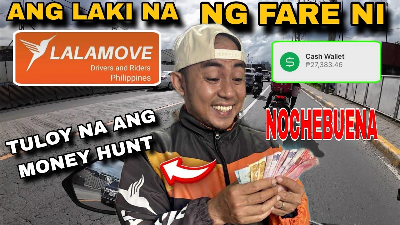 MONEY HUNT | ANG LAKI NA NG FARE AT TIP NG MGA CUSTOMER | LALAMOVE 
