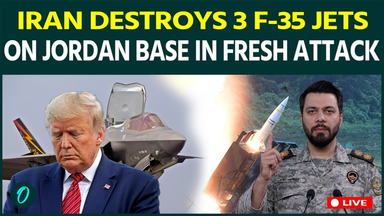 LIVE: Iran DESTROYED 3 U.S. F-35 Jets in Jordan, IRGC Claims Ballistic Missile Strike Hit Air Base