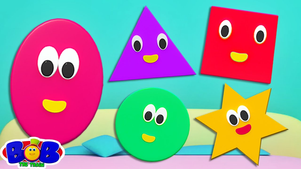 Five Little Shapes - Fun Learning with Bob + More Educational Videos & Kids Rhymes