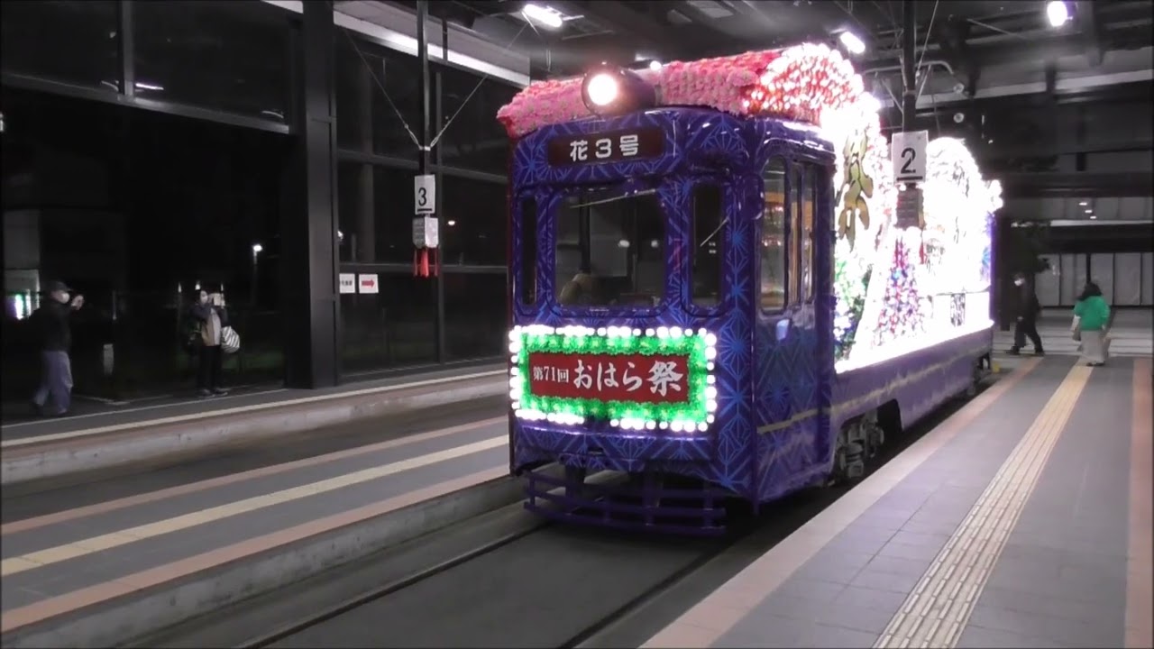 鹿児島市電　おはら祭 新型花電車 花3号デビュー 撮影日2022 10 25