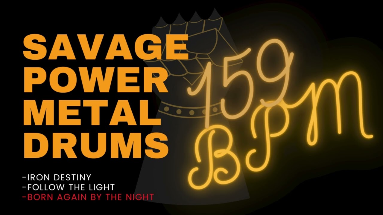 POWER METAL DRUM TRACK #1| 159 BPM