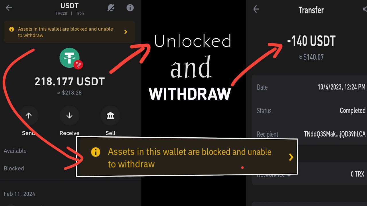 Assets blocked in trust wallet unable to withdraw solved / usdt withdraw