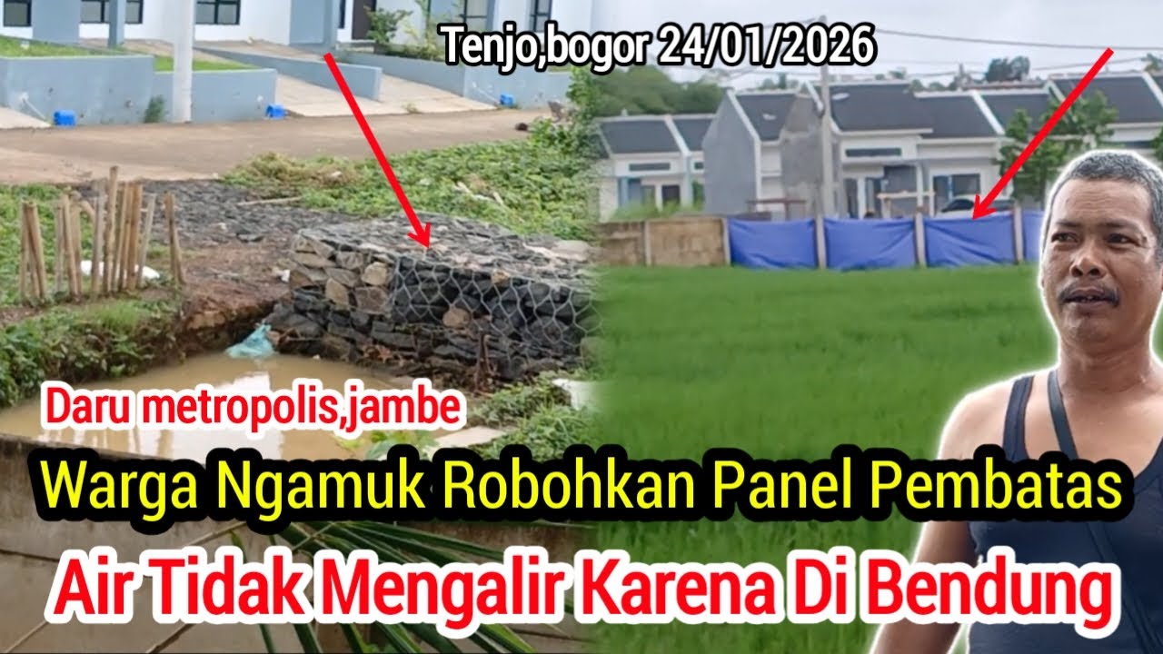 WARGA NGAMUK‼️ROBOHKAN PANEL PEMBATAS PERUMAHAN.