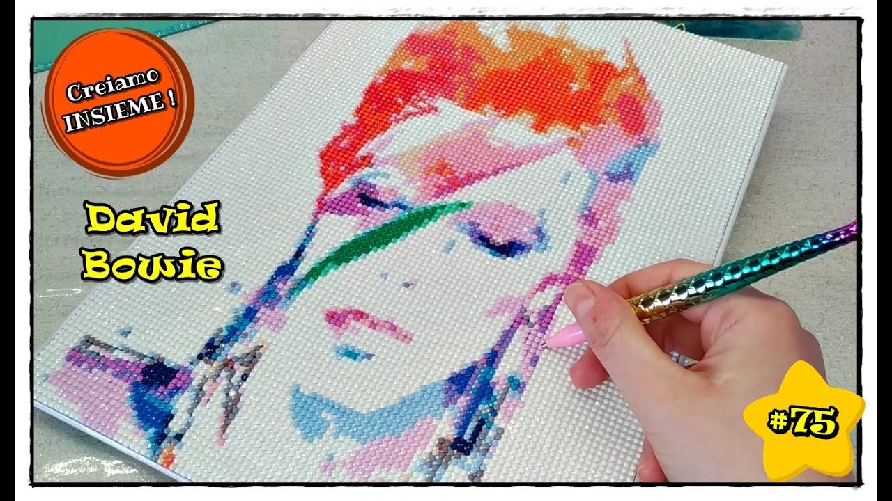 Ritraggo DAVID BOWIE con il Diamond painting 5D! ✨💎 Creiamo insieme #75 🎨 C • Art