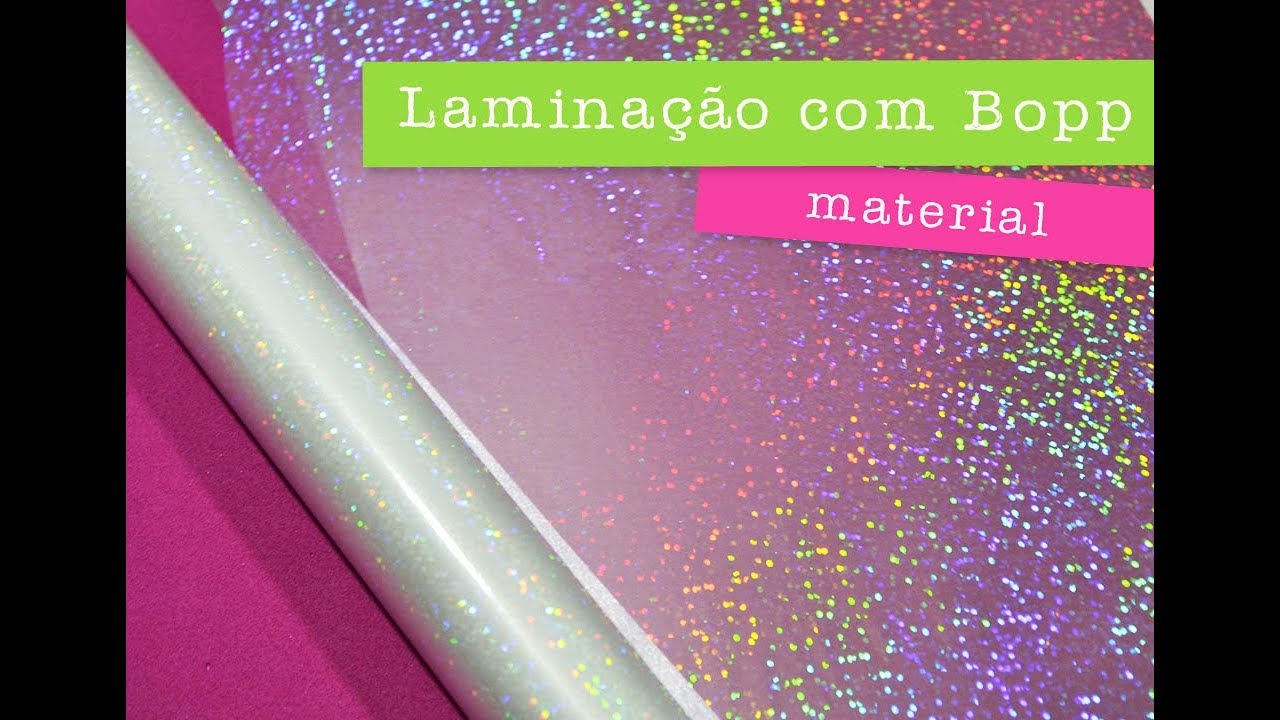 Laminação com bopp holográfico no acetato
