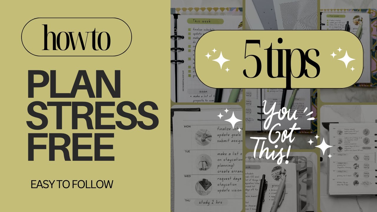 how to plan stress free | planning freebies | a5 planner