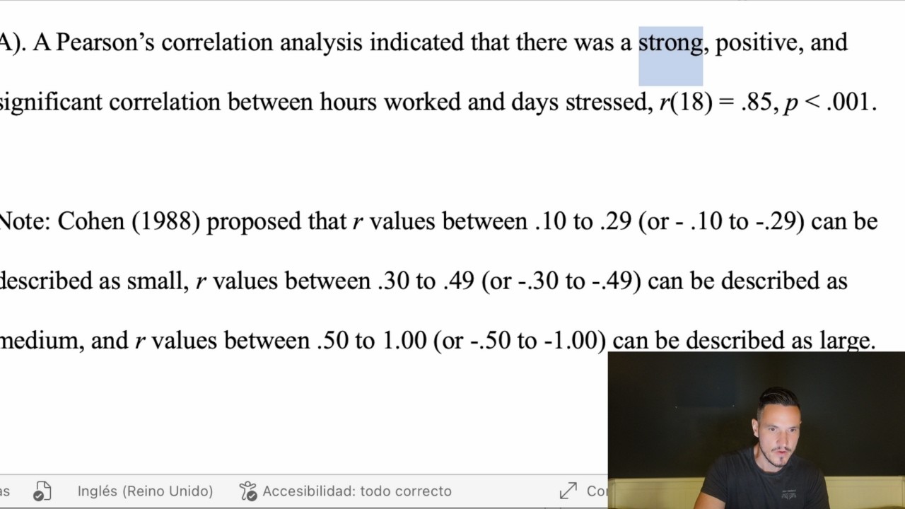 Pearson Correlation Analysis on Jamovi + Example APA Results Section
