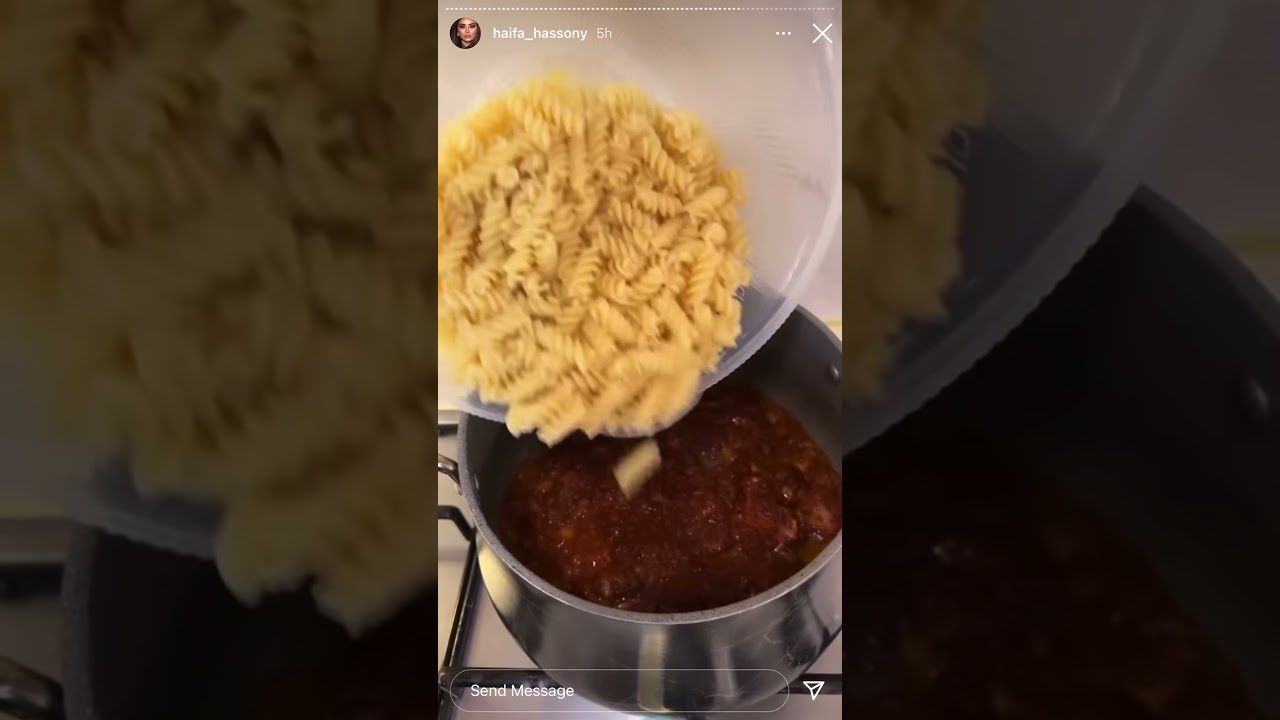طبخ هيفاء حسوني معكرونة دعم المنتج الوطني💗