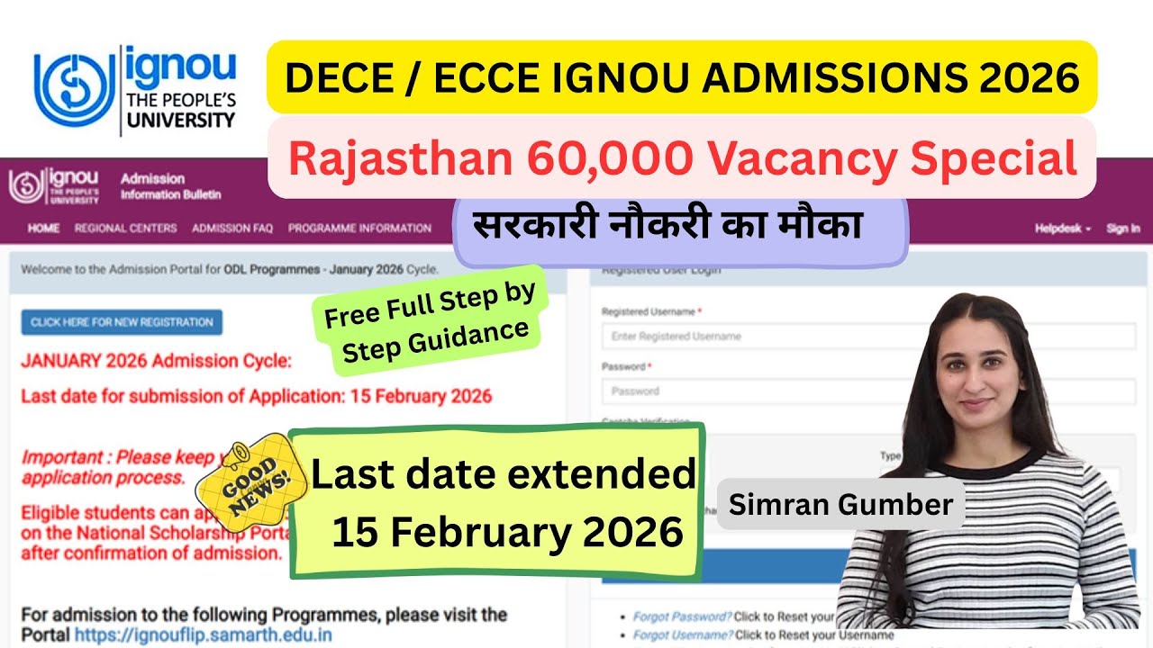 DECE Jan 2026 Admissions IGNOU Level Up Learning Simran Gumber