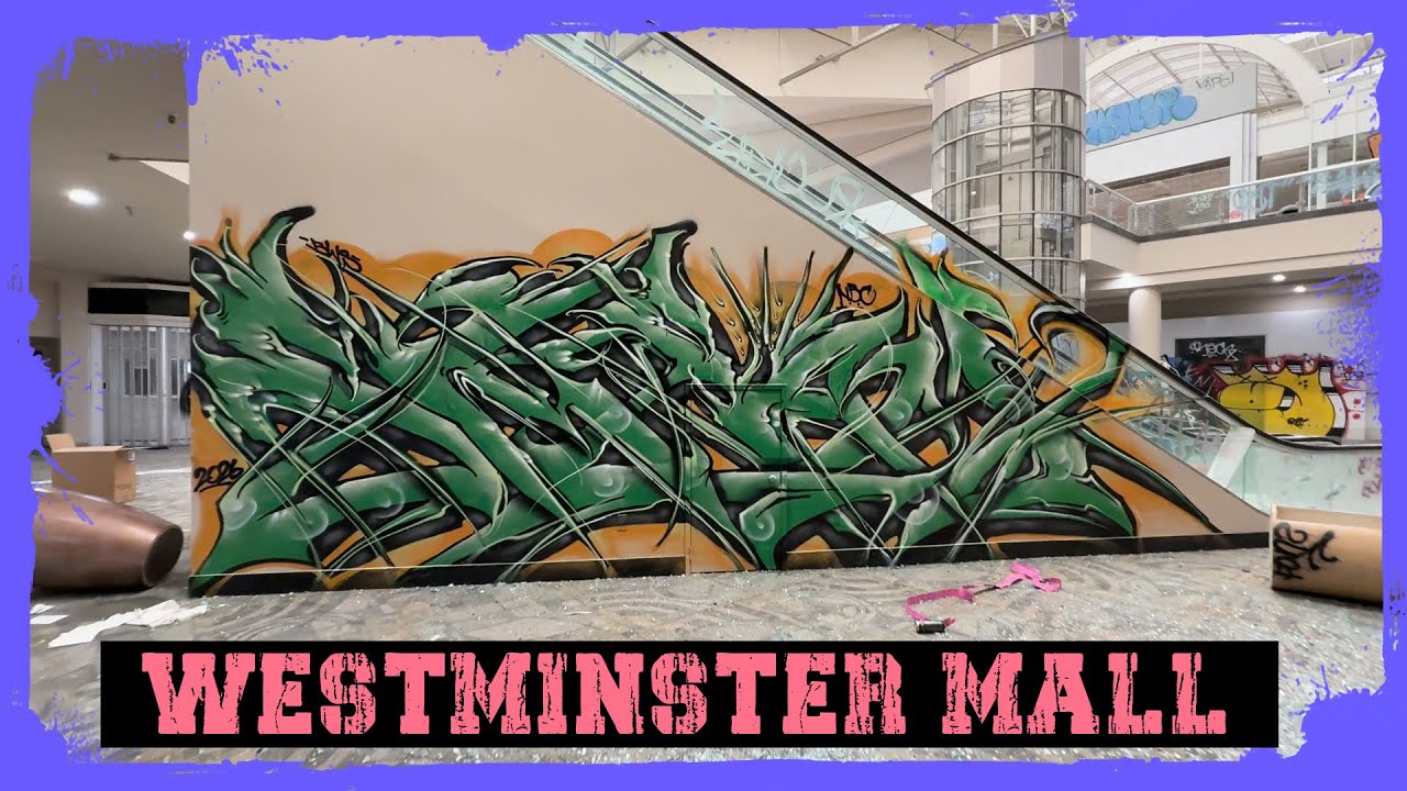 Abandoned Westminster Mall Vandalized by Graffiti - Full Walkthrough (Part 1) Secret Entrance