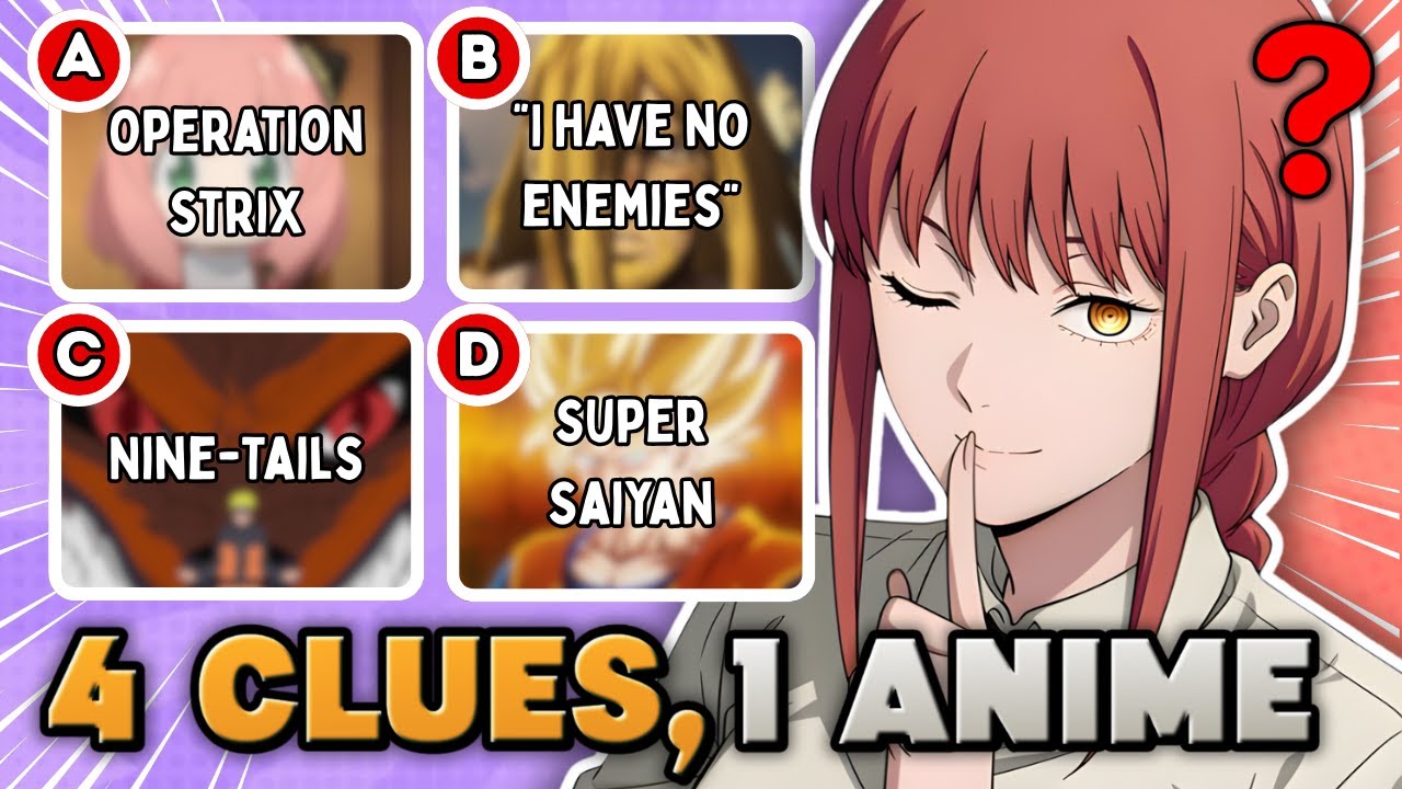 🔥 4 Clues, 1 Anime 🤯 Can You Guess Them All? (Easy → Hard) | Anime Quiz!