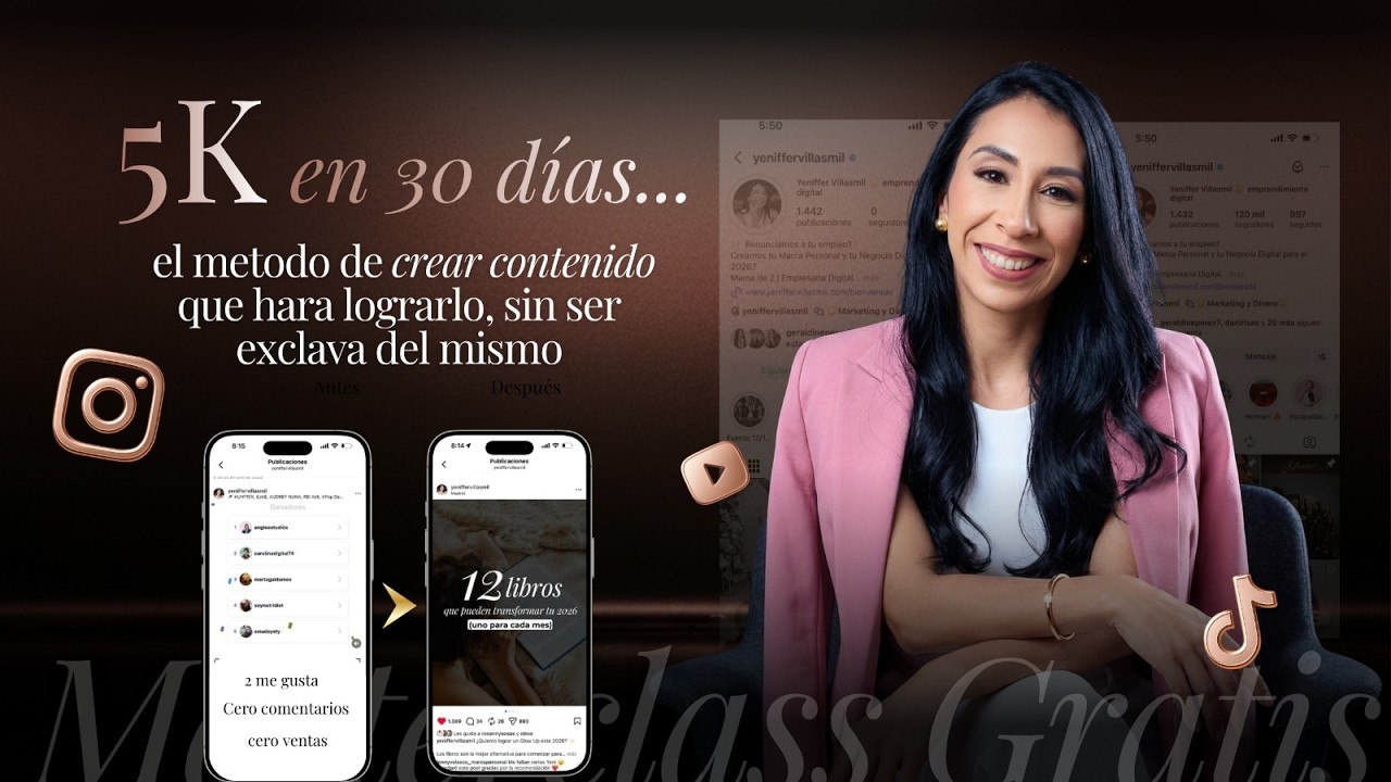 🚀 Masterclass GRATIS: Crea contenido que realmente haga crecer tu Instagram