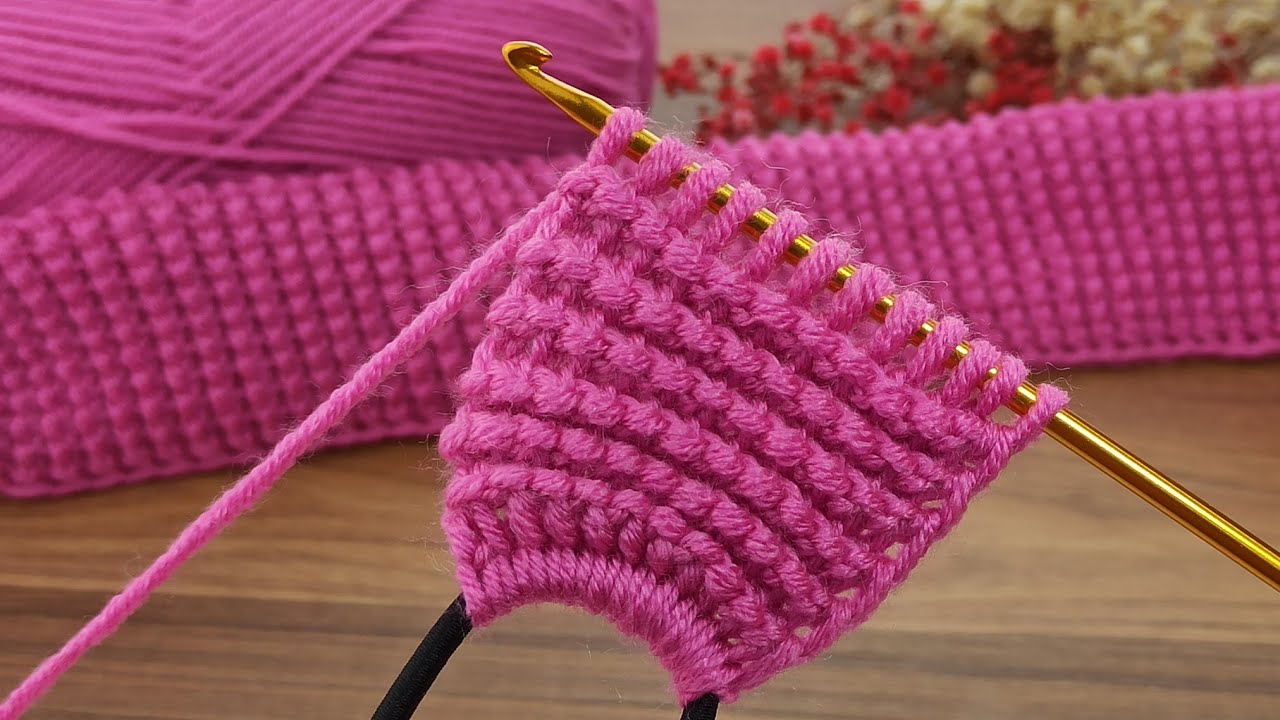 Wow.! sell as many as you can weave. Very easy Tunisian crochet reverse loop hair band making