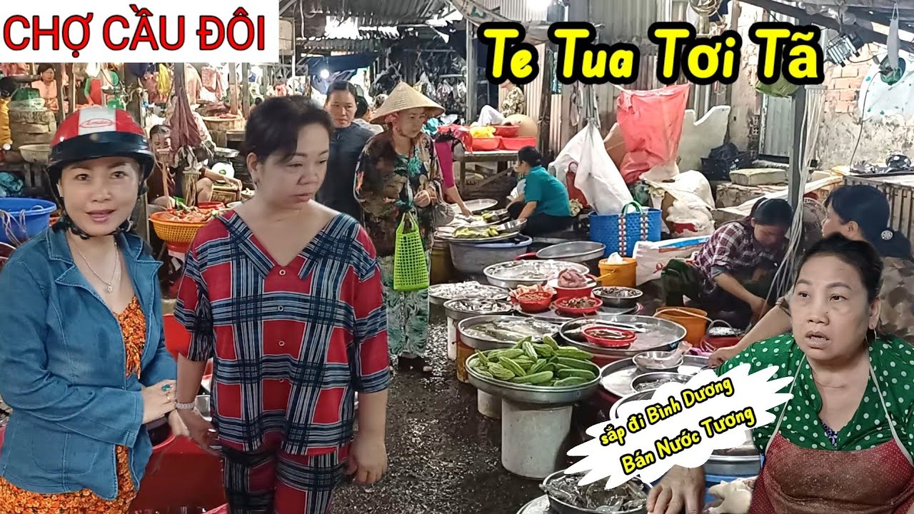 Quá thảm đã ế còn gặp mưa bảo Chợ Cầu Đôi - Long Hồ Vĩnh Long , ai cũng kêu than mua bán ế ẩm 