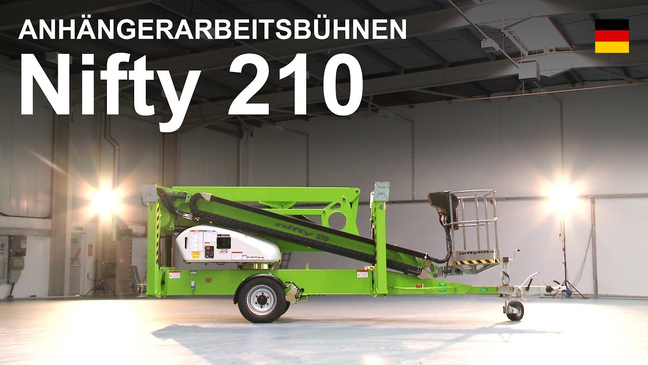 Nifty 210 Produktvideo | Anhängerarbeitsbühnen von Niftylift
