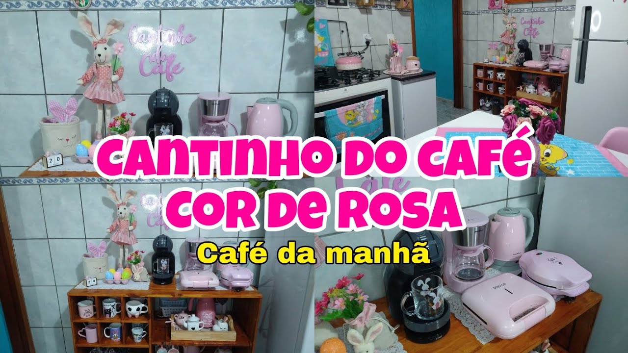 Cantinho do café cor de rosa (café da manhã) #cantinhodocafe