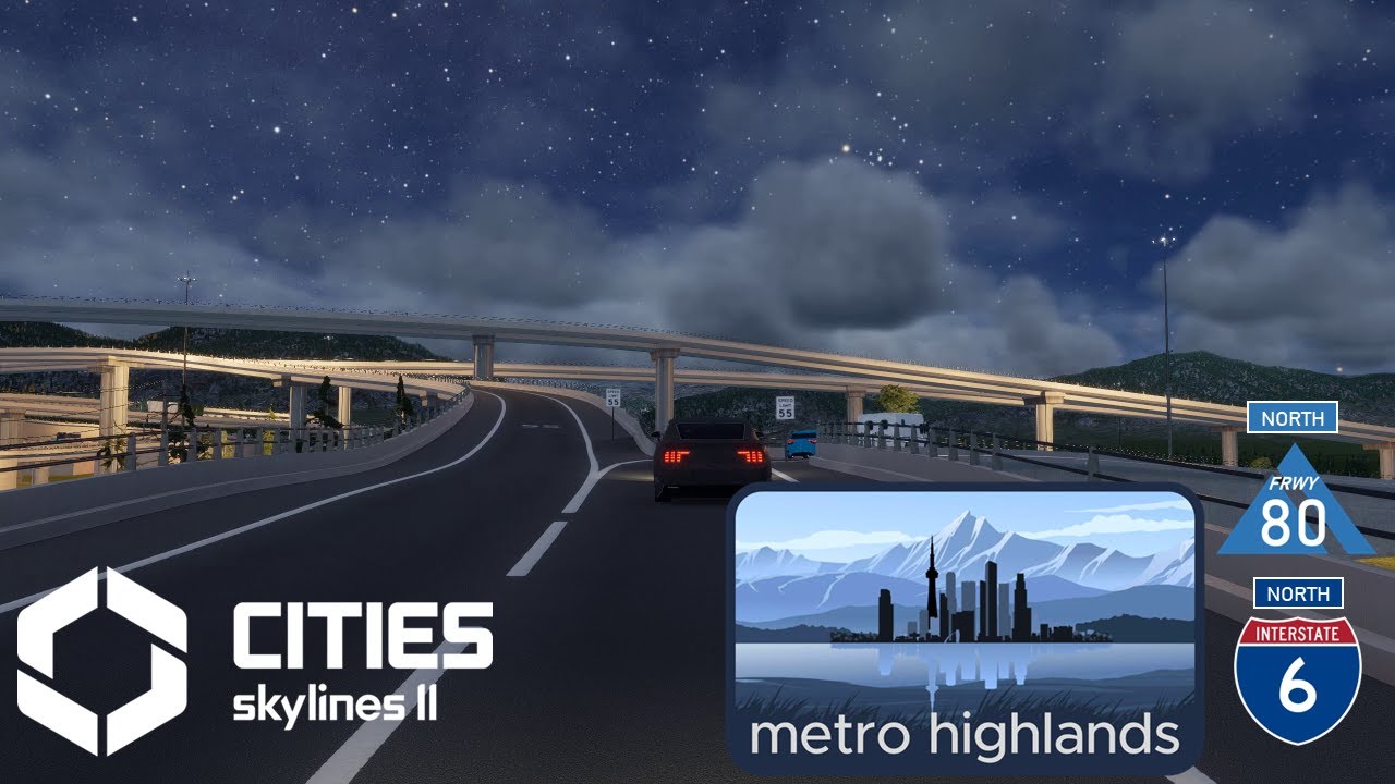 Cities: Skylines II - First Person Drive - The Autumn Evening Commute